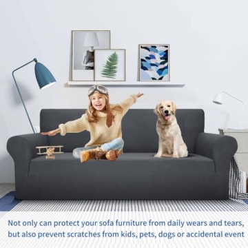 MAXIJIN Super Stretch Couch Cover for 3 Cushion Sofas