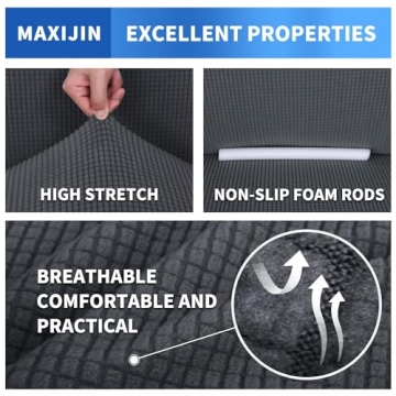 MAXIJIN Super Stretch Couch Cover for 3 Cushion Sofas