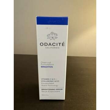 Odacite Brightening Vitamin C & Hyaluronic Facial Serum - Anti-Aging Facial Serum Targets Loss of Firmness & Dark Spots - Squalane, Vitamin E & Neroli Floral Water for Smooth Skin - 1 Fl Oz