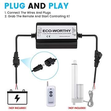 DC HOUSE Forward and Reverse Linear Actuator Controller with Wireless Remote Control