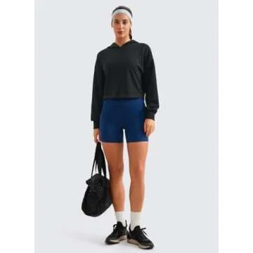 CRZ YOGA Womens Cropped Hoodie - Chic Activewear Essential