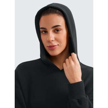 CRZ YOGA Womens Cropped Hoodie - Chic Activewear Essential