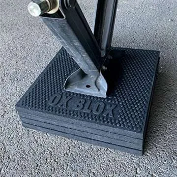 EKON 4-Pack RV Jack Stabilizer Pads 12x12x0.75 - Slip-Resistant RV Jack Pads - Rubber Levelers for Campers and Trailers - Prevents Sinking and Aids in Stabilizing