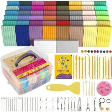 50 Colors Polymer Clay Set with Sculpting Tools