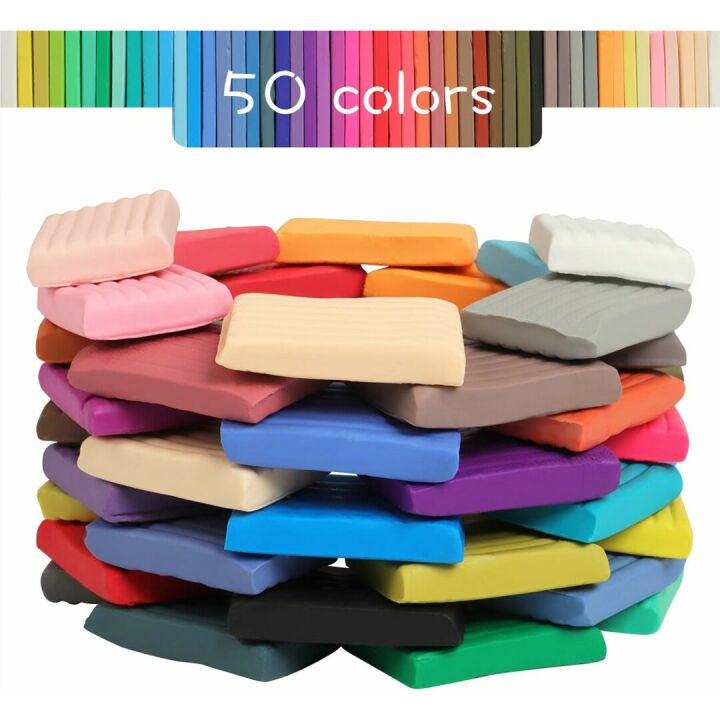 50 Colors Polymer Clay Set with Sculpting Tools