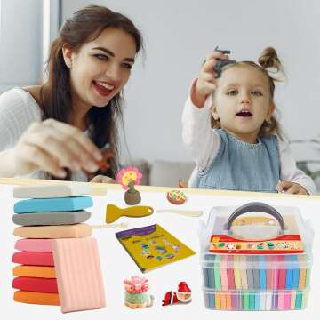 50 Colors Polymer Clay Set with Sculpting Tools