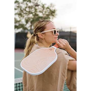 Rally Club Pickleball Paddles for Men & Women | Carbon Fiber and Polymer Honeycomb Composite Core | Lightweight Durable | Uniquely Designed Stylish Pickleball Set & Single Paddles | Dune