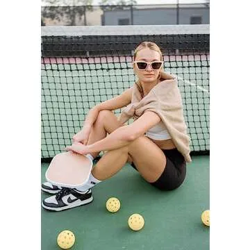 Rally Club Pickleball Paddles for Men & Women | Carbon Fiber and Polymer Honeycomb Composite Core | Lightweight Durable | Uniquely Designed Stylish Pickleball Set & Single Paddles | Dune