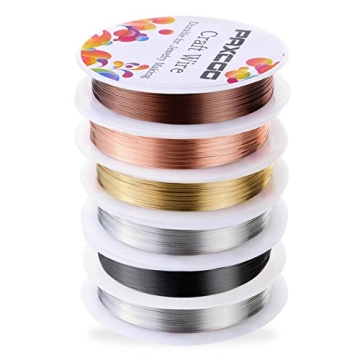 PAXCOO 6 Pack Jewelry Beading Wire Set for Crafting
