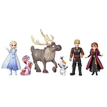 Disney Frozen Adventure Collection, 5 Small Dolls from Frozen 2, Anna, Elsa, Kristoff, Sven, Olaf, &...