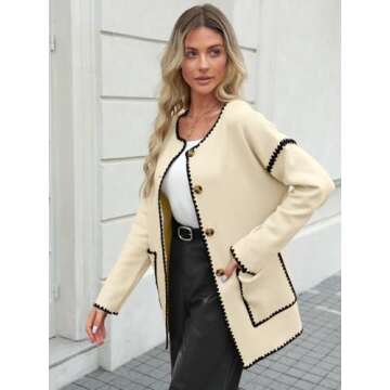 LILLUSORY Women's Open Front Cardigans for Stylish Fall