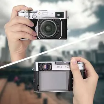 Haoge THB-X2B Metal Hot Shoe Thumb Up Rest Hand Grip for Fujifilm x100vi Fuji X100V Camera Black