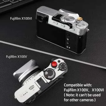 Haoge THB-X2B Metal Hot Shoe Thumb Up Rest Hand Grip for Fujifilm x100vi Fuji X100V Camera Black