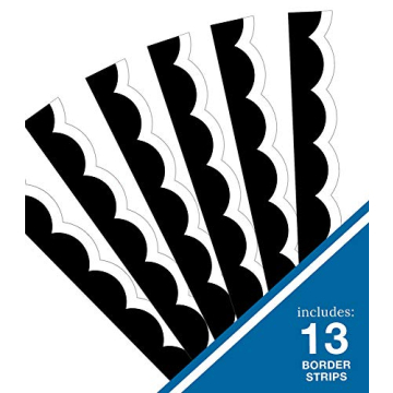 Stylish Black and White Wavy Line Borders for Decor