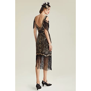 Elegant BABEYOND 1920s Flapper Dress for Vintage Events