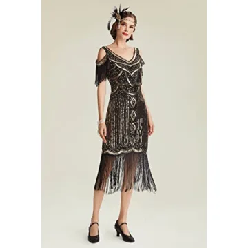 Elegant BABEYOND 1920s Flapper Dress for Vintage Events