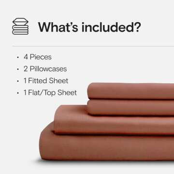 DOZ Sheet Set, 100% Viscose derived from Bamboo, Organically Grown, Buttery Soft, Cooling Sheets, Hi...