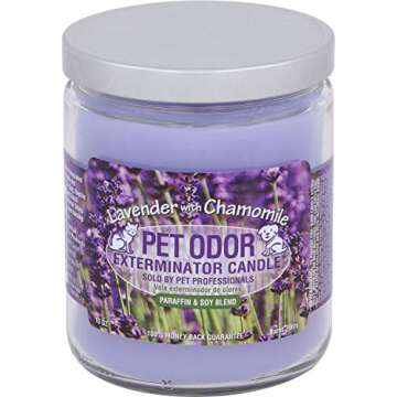 Pet Odor Exterminator Candle, Lavender with Chamomile,13 oz