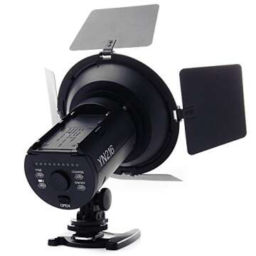 YONGNUO YN216 YN-216 LED Video Light with Adjustable 3200K-5600K Color Temperature and 4 Color Plate...