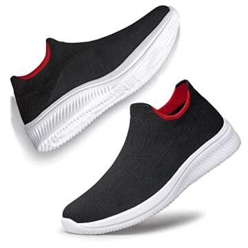 vibdiv Womens Walking Shoes Pull-on Sock Sneakers Shoes Comfortable Breathable Work Shoes Indoor Out...