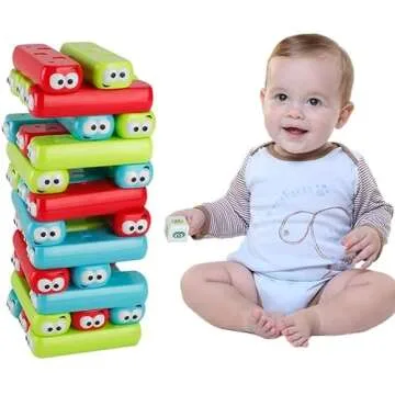 wonuu Timber Tower Block Stacking Game for Kids