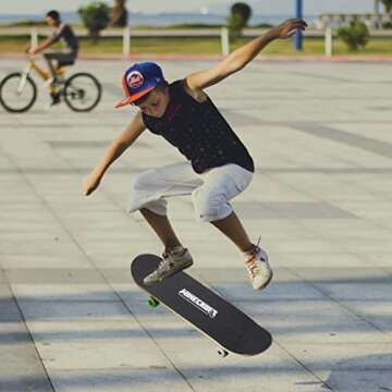 Sakar Minecraft 31 inch Skateboard, 9-ply Maple Deck Skate Board for Cruising, Carving, Tricks and Downhill