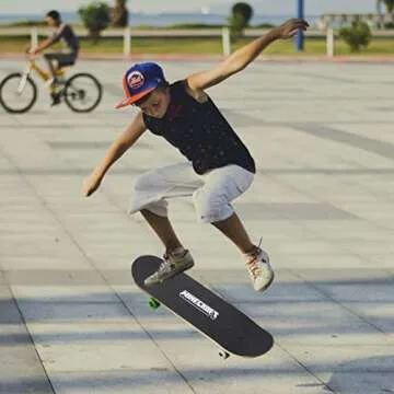 Sakar Minecraft 31 inch Skateboard, 9-ply Maple Deck Skate Board for Cruising, Carving, Tricks and Downhill