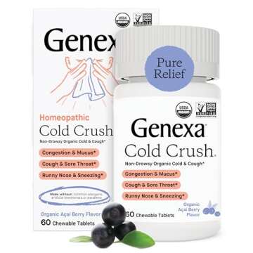 Genexa Cold Crush & Flu Fix Bundle | Multi-Symptom Cold & Flu Relief | Delicious Organic Acai Berry ...