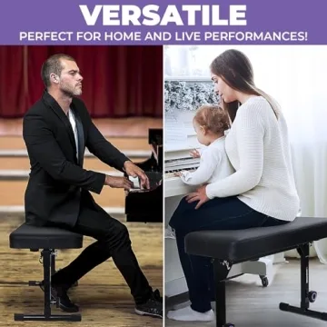 Adjustable Foldable Piano Bench for Musicians