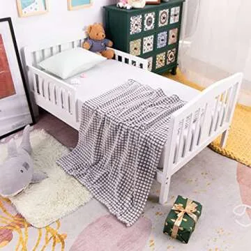 NTBAY Plush Flannel Baby Blanket, Soft and Warm Toddler Blanket with Checkered Texture for Stroller, Crib, Travel, 30x40 Inches, Brown