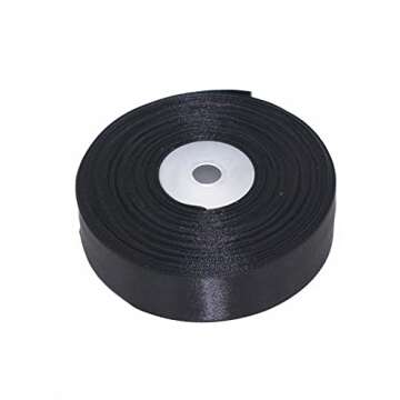 SWTOOL 1" Solid Satin Ribbon 50 Yards Roll for Wedding Details, Sewing Projects, Gift Wrapping, Invi...