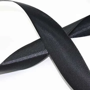 SWTOOL 1" Solid Satin Ribbon 50 Yards Roll for Wedding Details, Sewing Projects, Gift Wrapping, Invitation Embellishments and Crafting Projects Etc (Black)