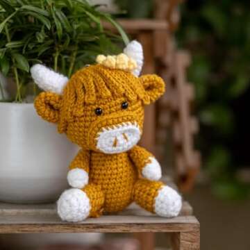 Adorable VIOZOFA Highland Cow Gift - Unique Knitted Decor