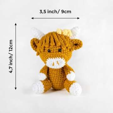 Adorable VIOZOFA Highland Cow Gift - Unique Knitted Decor