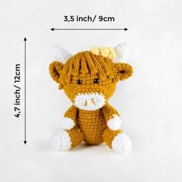 Adorable VIOZOFA Highland Cow Gift - Unique Knitted Decor