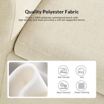 EcoHarbor Modern Storage Ottoman Bench - Stylish & Functional