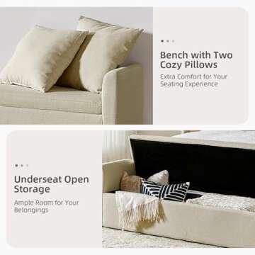 EcoHarbor Modern Storage Ottoman Bench - Stylish & Functional