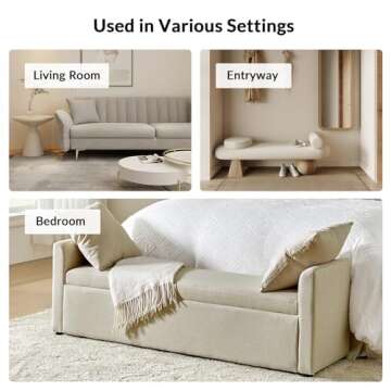 EcoHarbor Modern Storage Ottoman Bench - Stylish & Functional