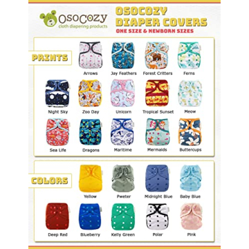 OsoCozy Adjustable Cloth Diaper Covers for All Babies