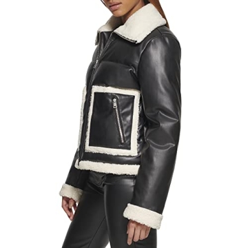 Levi's Women's Faux Fur Puffer Jacket - Stylish & Warm