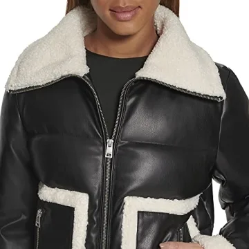 Levi's Women's Faux Fur Puffer Jacket - Stylish & Warm