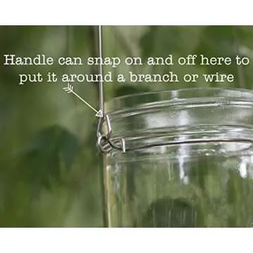 Stainless Steel Wire Handles for Mason, Ball, Canning Jars (6 Pack, Wide Mouth)