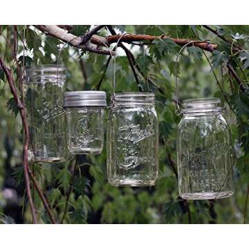 Stainless Steel Wire Handles for Mason, Ball, Canning Jars (6 Pack, Wide Mouth)