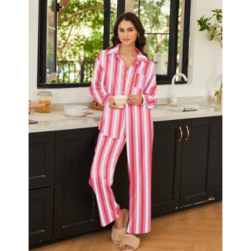 Luxury Ekouaer Silk Satin Pajama Set for Elegant Comfort