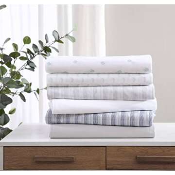 Tommy Bahama - King Sheets, Cotton Percale Bedding Set, Crisp & Cool, Stylish Home Decor (Cool Zone White, King)