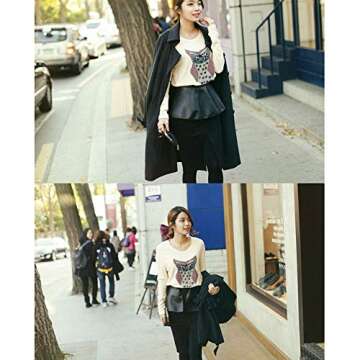 Sun Kea Women's Adjustable Faux Leather Peplum Cinch Belt Wide Waistband Skirt Belt Mother's Day Gif...