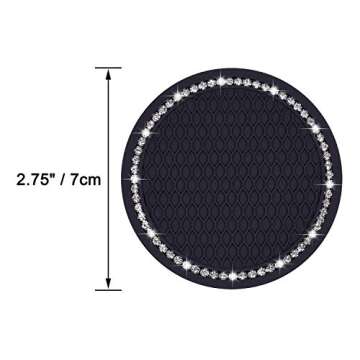 Bling Car Coasters - Stylish PVC Car Cup Holder Inserts