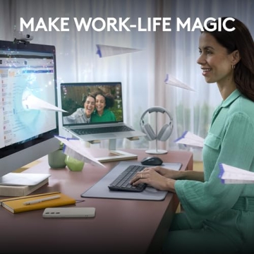 Logitech Signature Slim K950 Wireless Keyboard - Multi-Device, Sleek Graphite Design, Quiet Operatio...