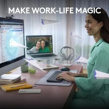 Logitech Signature Slim K950 Wireless Keyboard - Multi-Device, Sleek Graphite Design, Quiet Operatio...