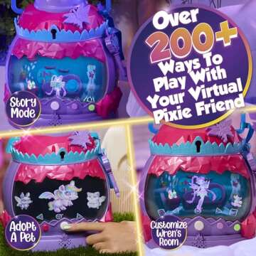 HOLOBRITE Pixie Lantern, Virtual Dancing and Interactive Games, Includes 5-inch Pixie Doll, Over 200...